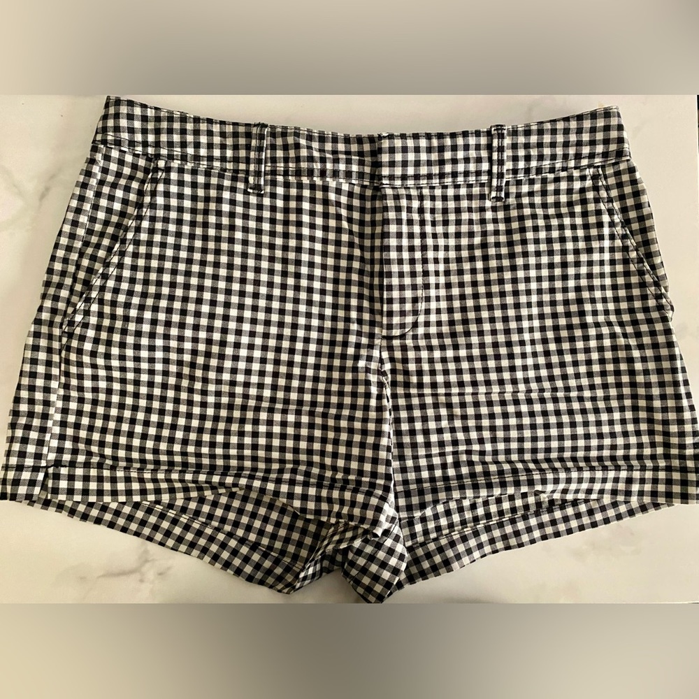 GAP Black and White Gingham Shorts